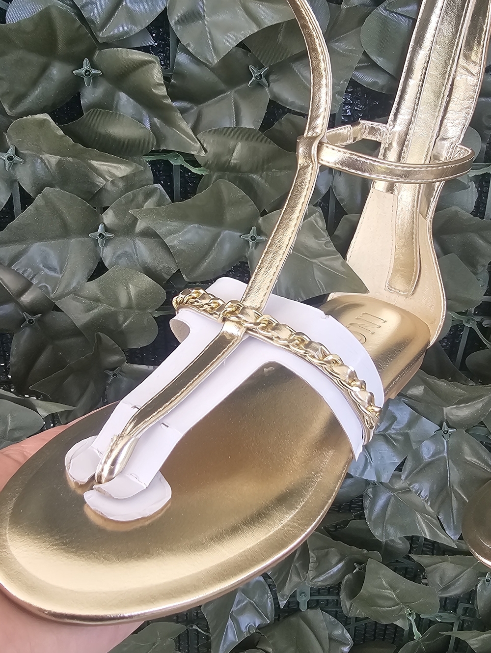 INC International Concepts Metallic Gold Strappy Gladiator Sandals 5.5 M NIB - Picture 9 of 15